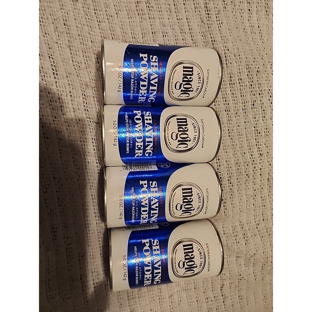 Lot Of 4 Softsheen Carson Magic Regular Strength Shaving Powder 5 oz